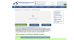 Desktop Screenshot of domainvalley.de
